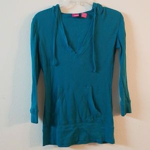 Aqua blue hoodie sweater